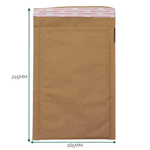 Kraftfodrat honeycomb-kuvert (165x225+40mm)