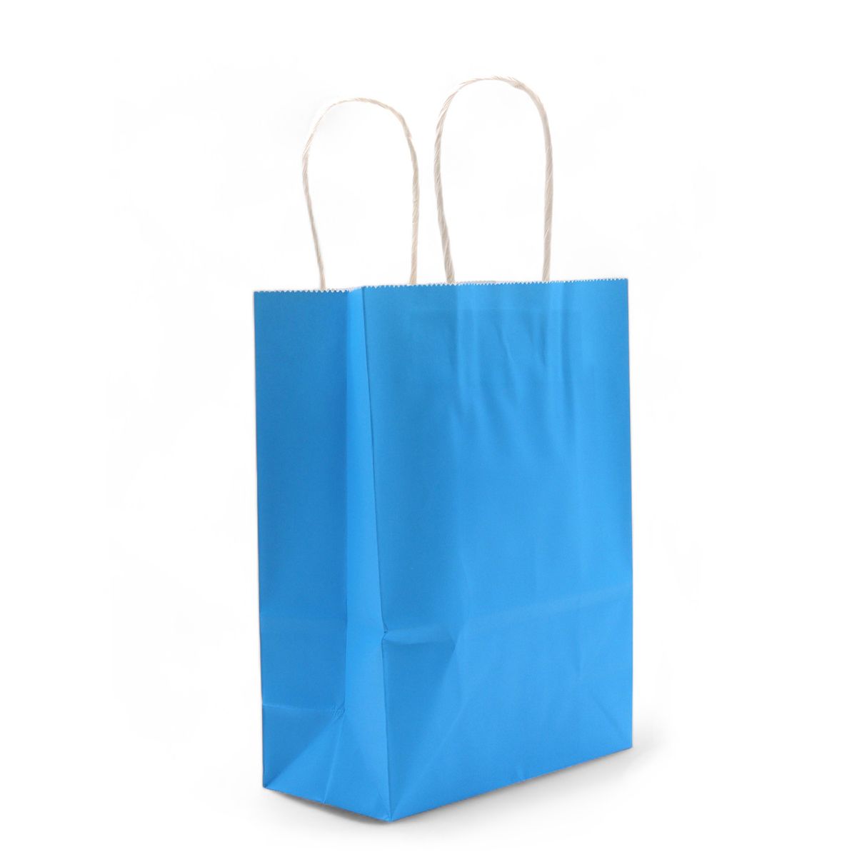 Saco de papel com alça (16x22x8 cm) - Azul (130 g)