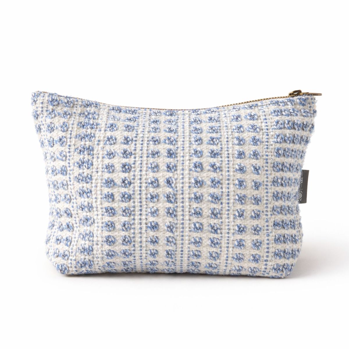 Nomad Sari Bolsa de higiene em jacquard indiano - Indigo Echo