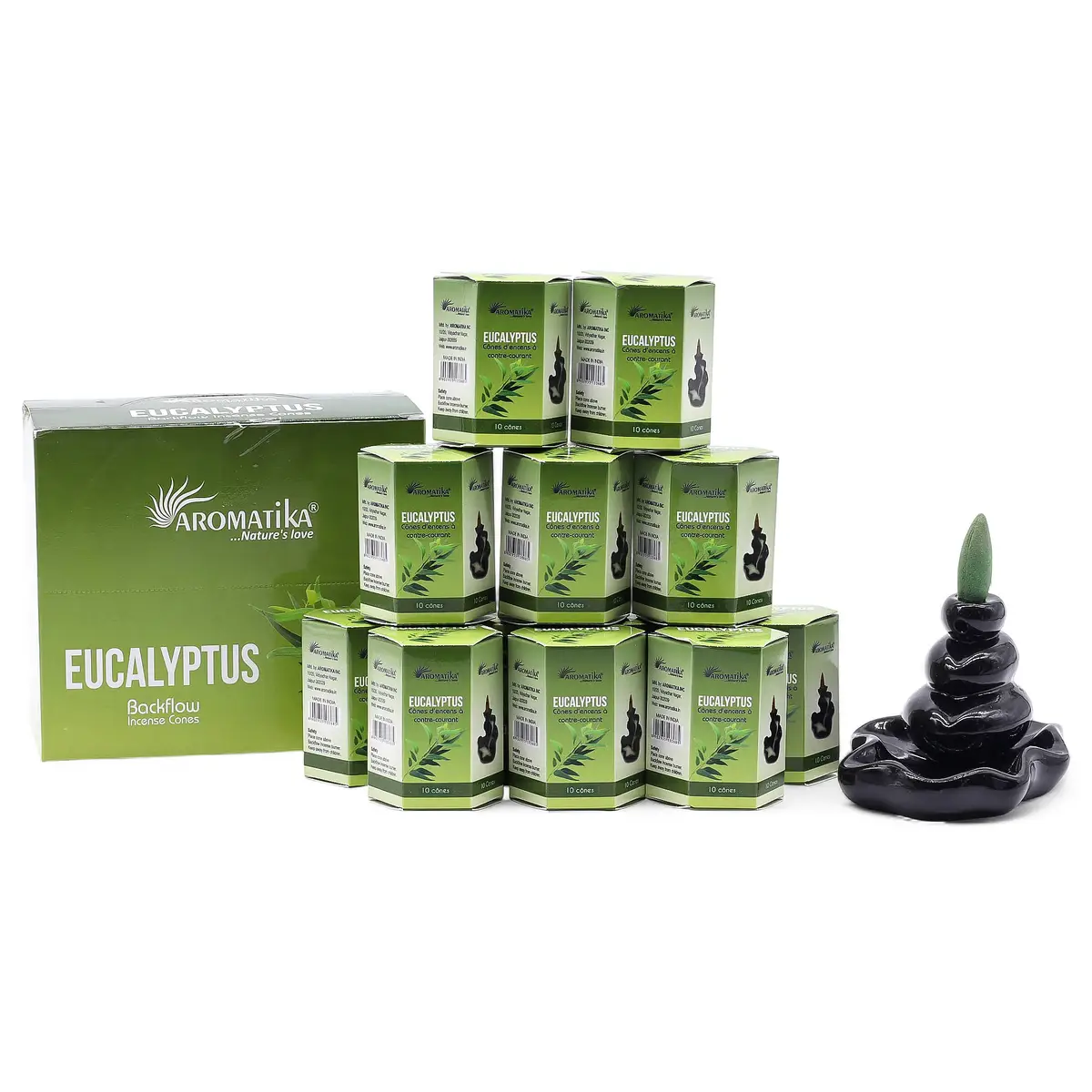 Masala Backflow Incense pack of 10 - Eucalyptus — Incense · GlowDuty apothecary