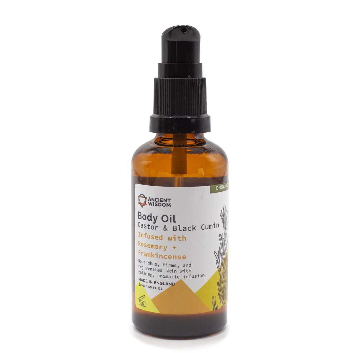 Óleo Corporal Orgânico 50 ml - Alecrim e Incenso
