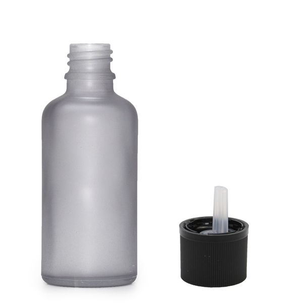 Mat Siva Staklena Bočica sa Sigurnosnim Čepom i Kapaljkom za Djecu 50ml