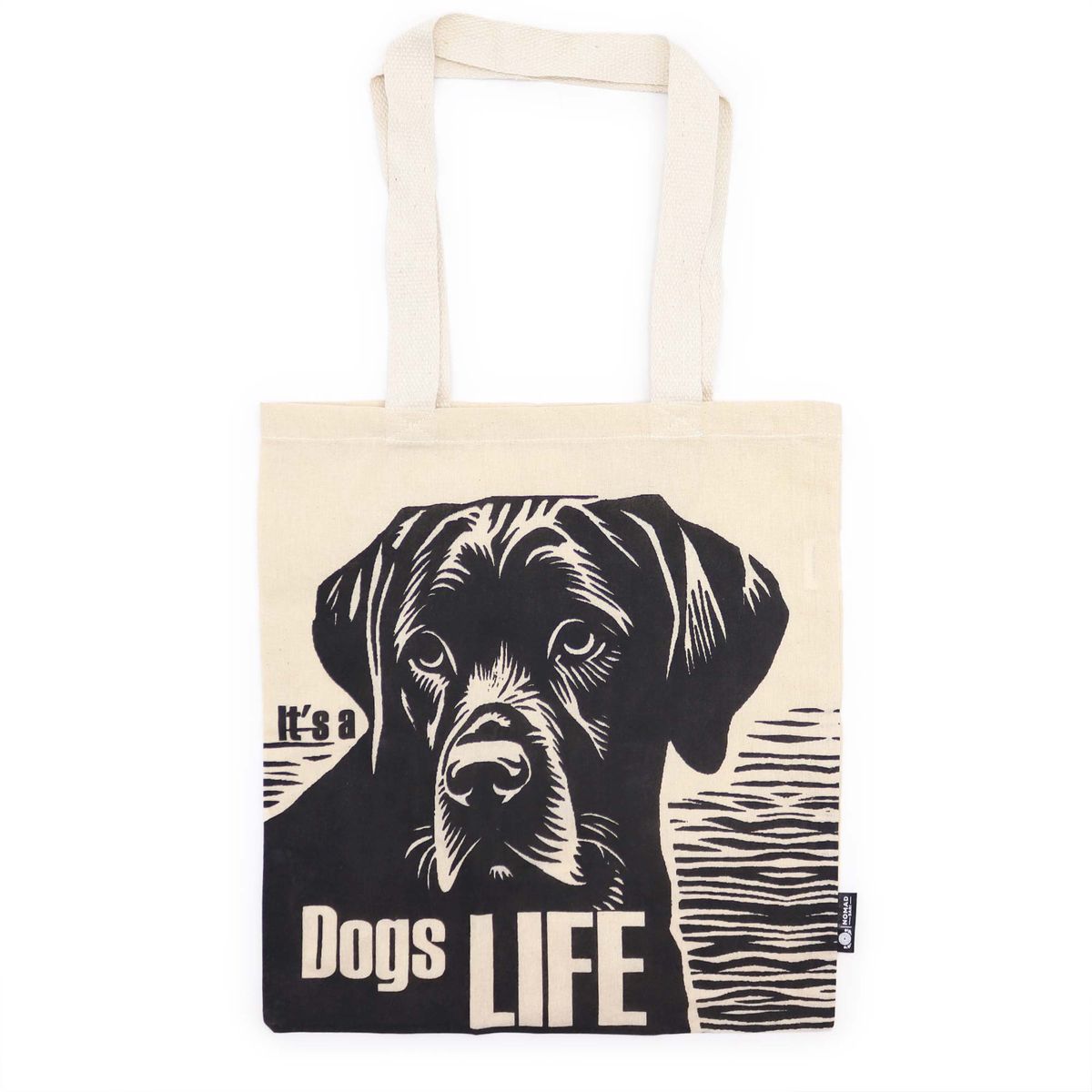 Mala Básica Icónica - Vida de Cão - (40x36 cm) - Natural 4 oz