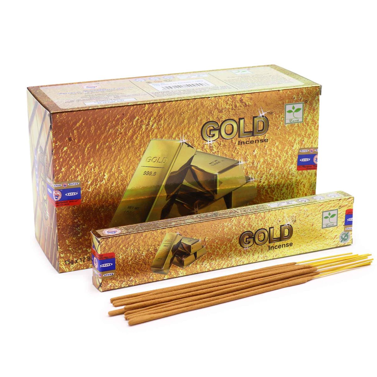 Bastões de incenso Satya 15 g - Ouro