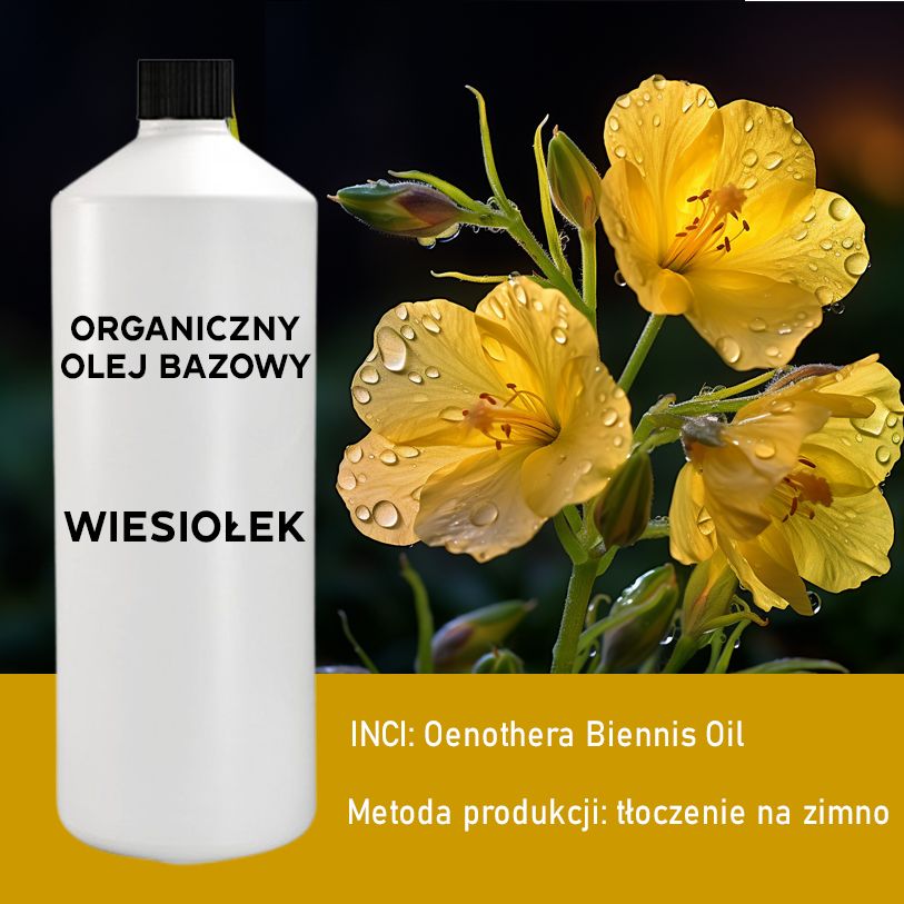 Organiczny Olej Bazowy z Wiesiołka 1 litr