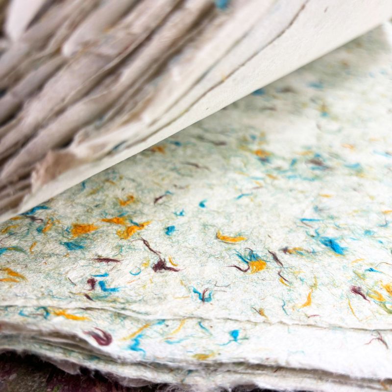 Lokta Craft / Wrapping Paper (51x76cm) - Mixed Floral Cotton
