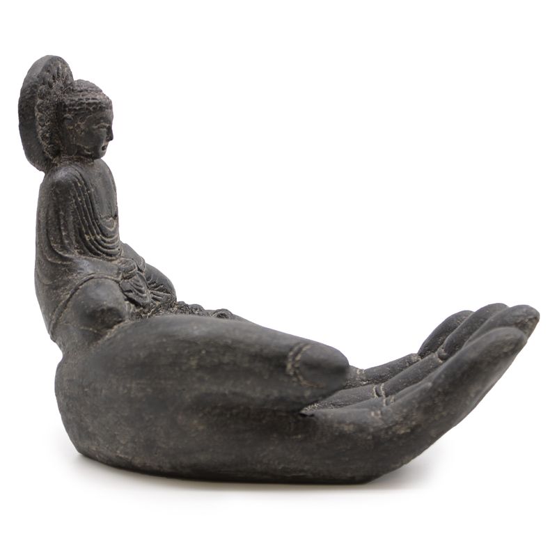 Brûleur d'Encens Buddah & Main (Noir)