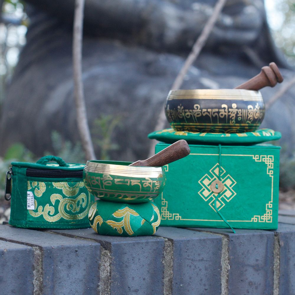 Set Taças Tibetanas Chakra para presente