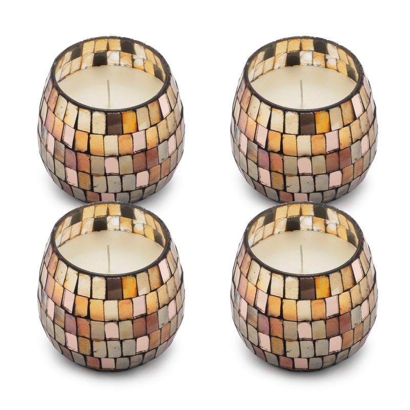 Litet Doftljus i Glasburk - Amber Mosaic