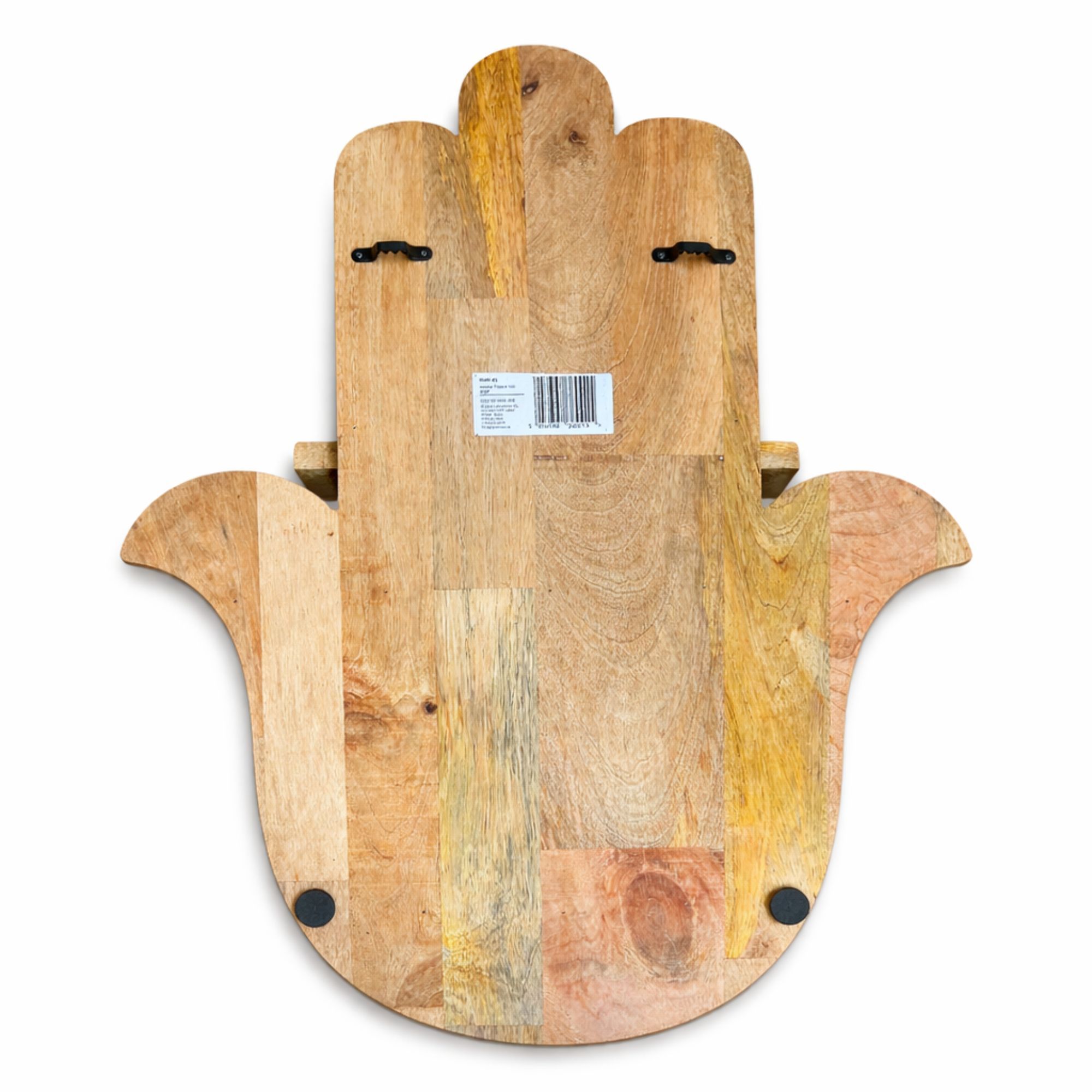 Hamsa Shaped Wall Shelf | Decorative Natural Wood Display