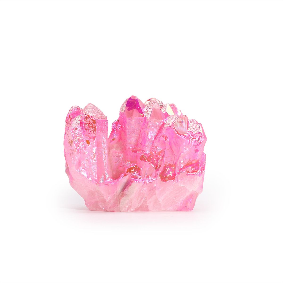 Quartzo Natural Melhorado Médio - Quartzo Aura Rosa Halo (aprox. 100-150 g, 7-10 cm)