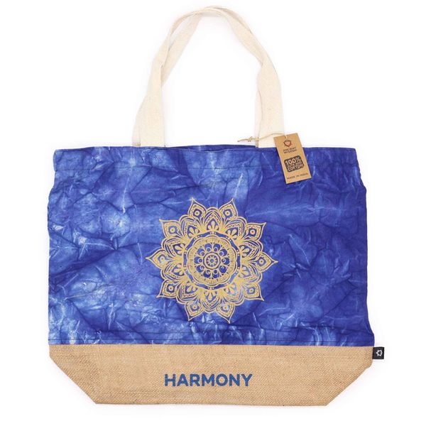 Sacos Naturais - Tye-Dye Azul - Mandala - Harmonia
