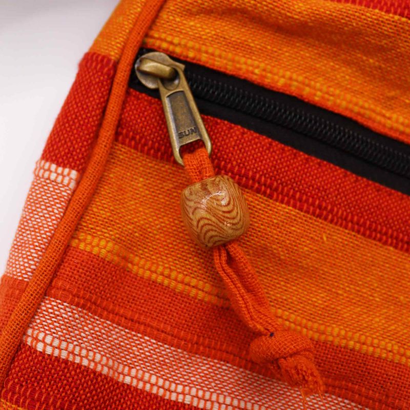 Lrg Sac à bandoulière Népal (Sangle réglable) - Sunrise Orange