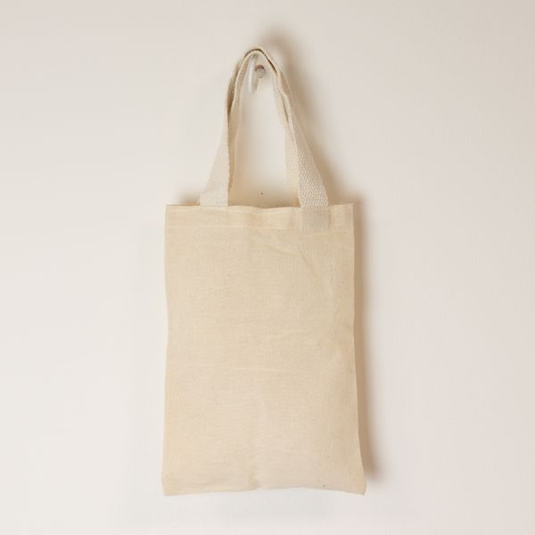 Nomad Sari Icónica Bolsa Tote de Regalo Mini - Sin impresión- (25x18cm) - Natural 4oz