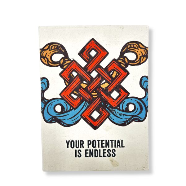 Cuaderno de inspiración Lrg Lokta (21x15cm) - 45 hojas - Tu Potencial - incluye marcador