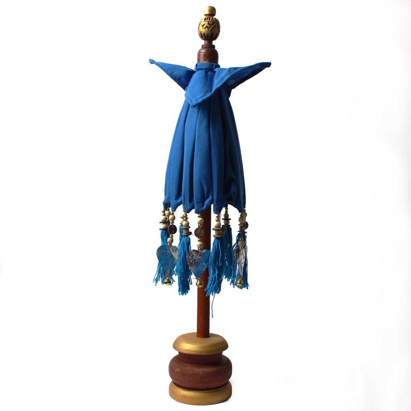 Décoration Maison - Parasol Bali - Coton - Turquoise - 40cm