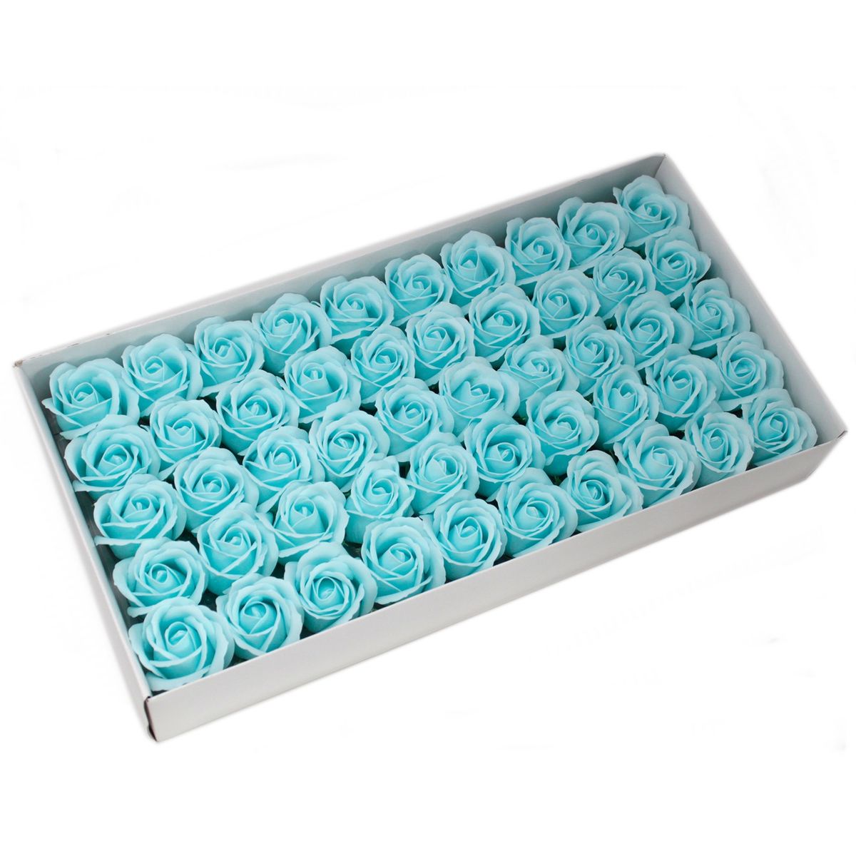 Flor decorativa para trabalhos manuais, tamanho médio - azul-celeste