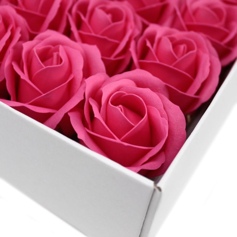 Roses de Savon  pour Bouquet- Medium/Rose Vif