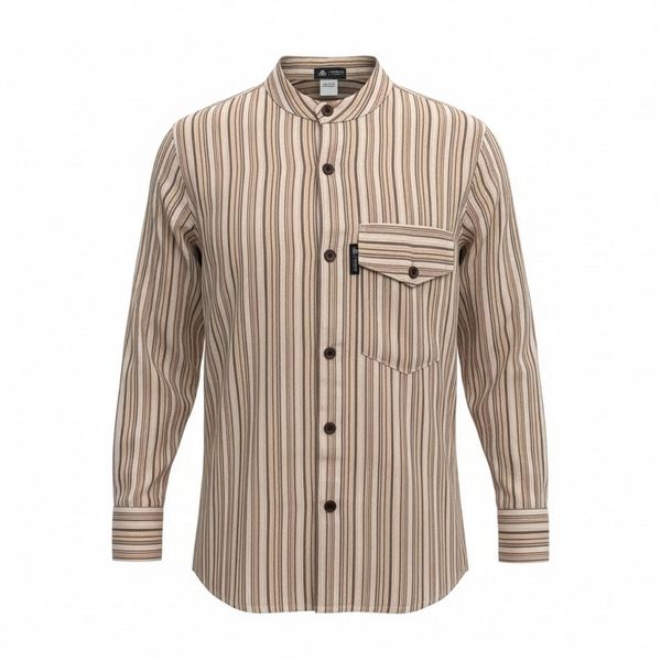 Nomad Sari Camisa de abuelo - Marrón beige - Mediano