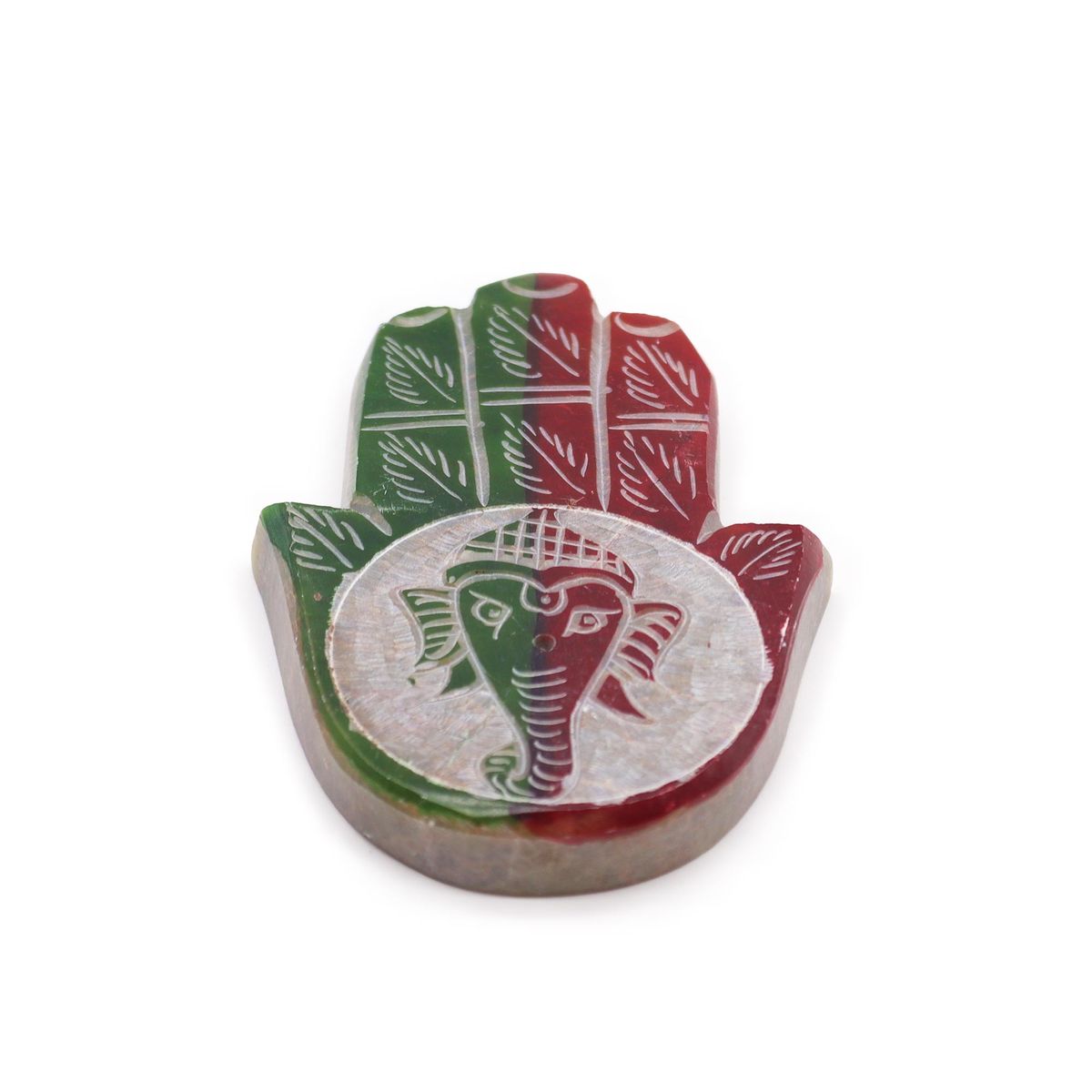 Porta-incenso Hamsa de esteatita 9x6 cm - Ganesha