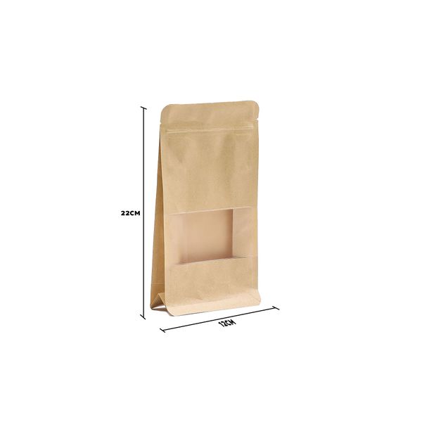 Kraft Squat торби с прозорец - 12х22 см