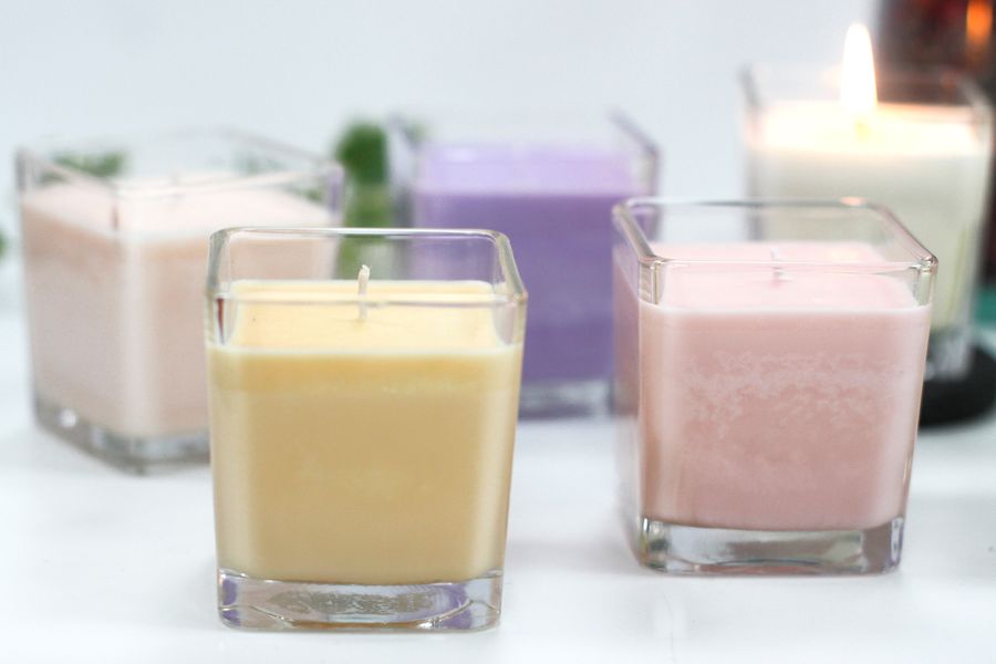 Bougies Cire de Soja Sans Étiquette- Smoothie Pêche