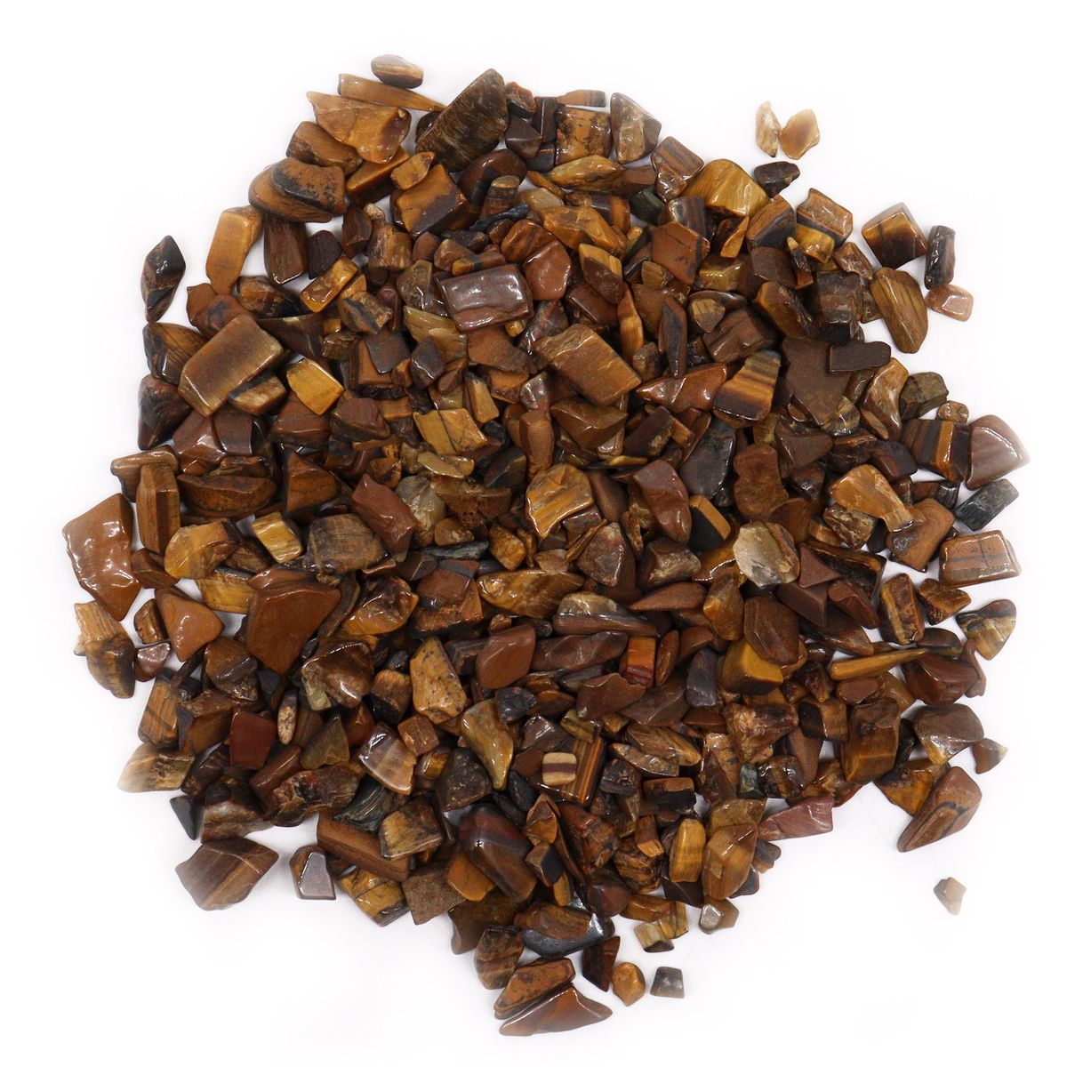Pedaços de pedra preciosa olho de tigre a granel - 1 kg