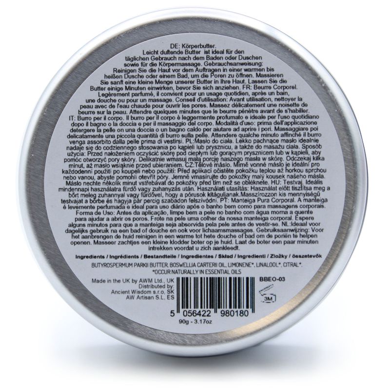 Beurre Corporel Karité d'Aromathérapie 90g - Encens