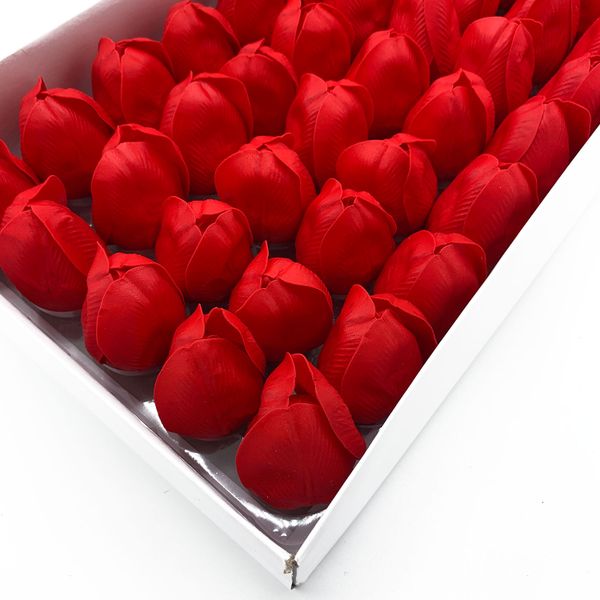 Fleurs de Savon pour Bouquet - Tulipe Medium - Rouge