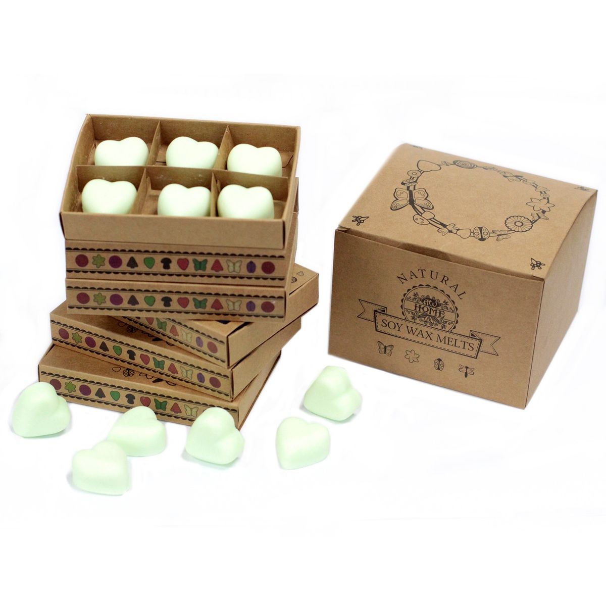 Caixa de 6 velas de soja - Menta e mentol