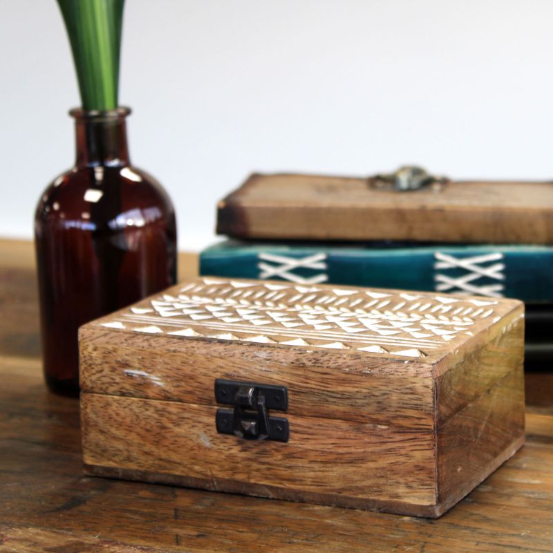 Boite en Bois Blanchi - Grand - Design Slave