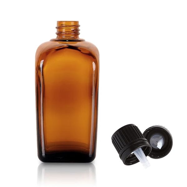 50ml Alkemistflaska i Bärnstensfärgat Glas med Dropparlock