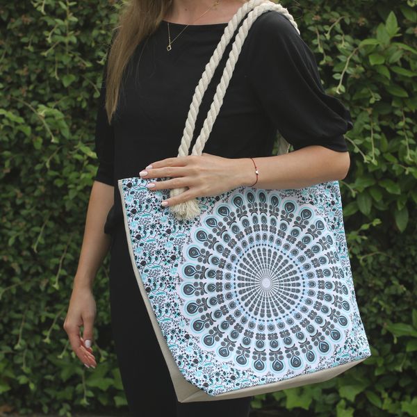 Sac Mandala avec Poignée en Corde