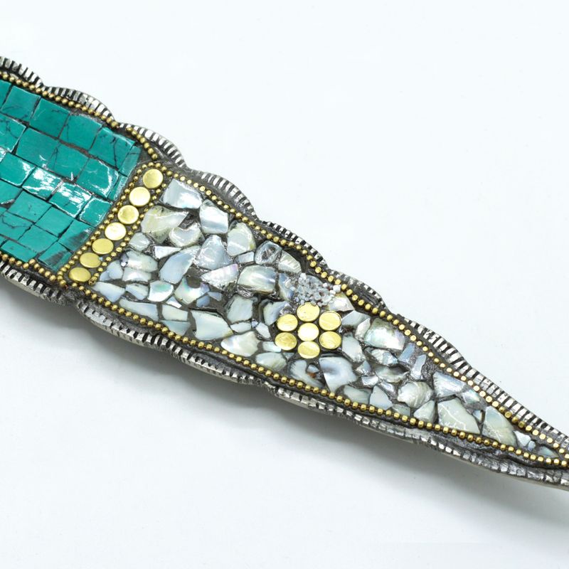 Porte-encens de décoration tibétaine à longue feuille de bouddha
