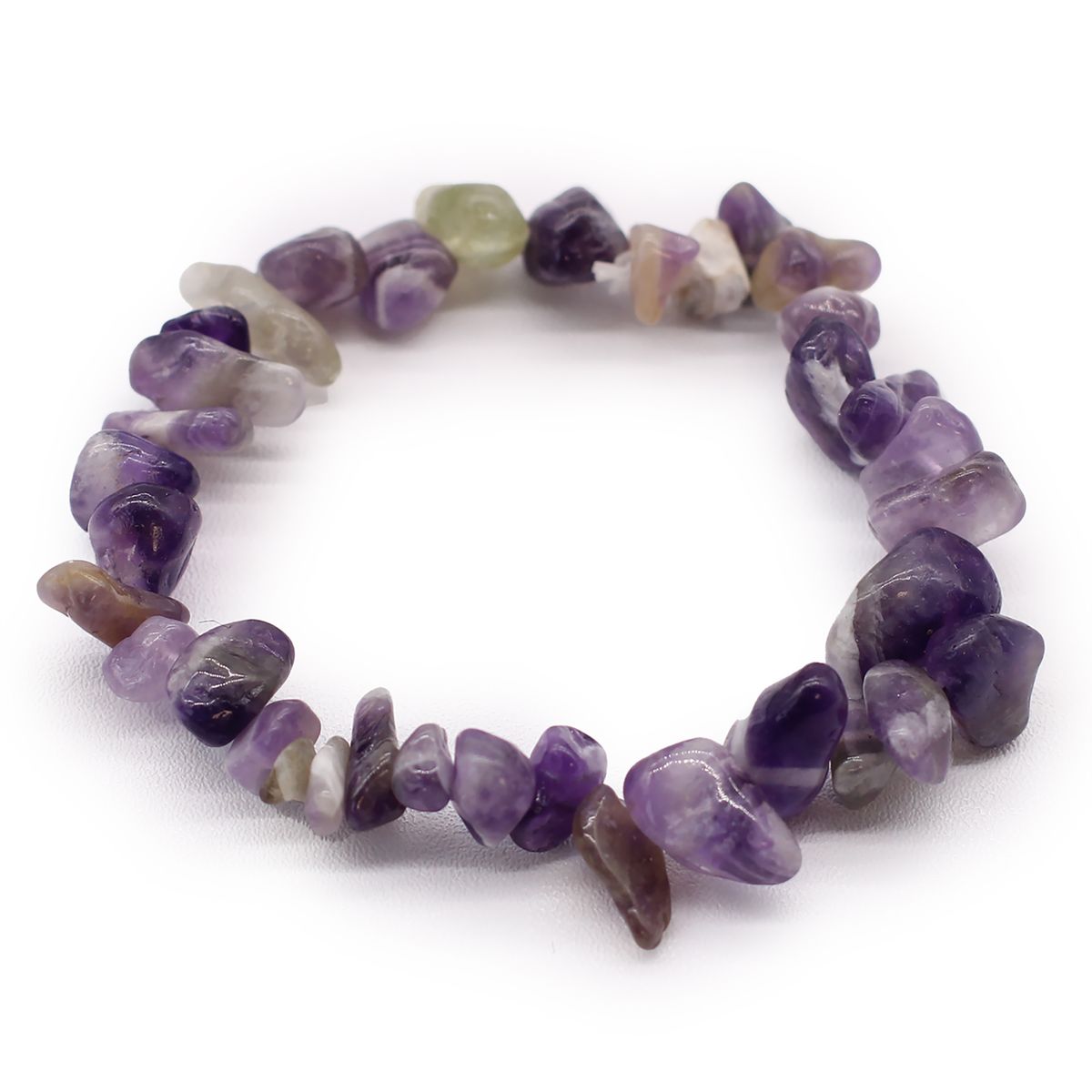 Pulseira com Fragmentos de Pedras Preciosas - Ametista