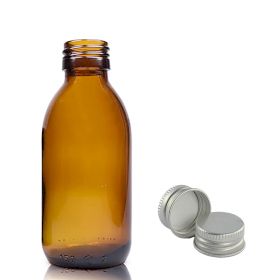 150ml Sticlă de Chihlimbar pentru Medicamente cu Capac din Aluminiu