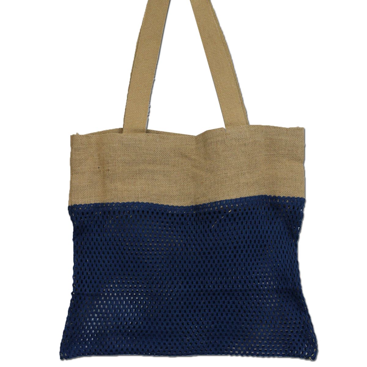 Saco de malha de juta macia pura e algodão - Denim