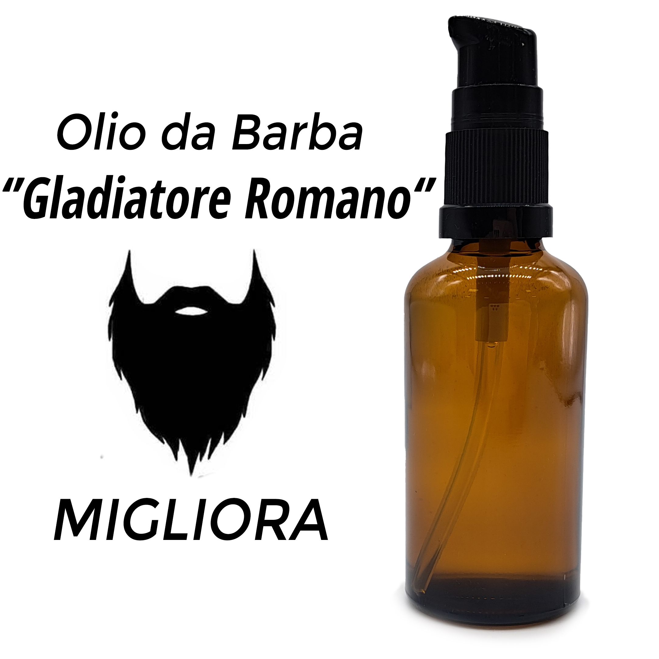 50ml Olio per Barba - Gladiatore Romano - Senza Etichetta