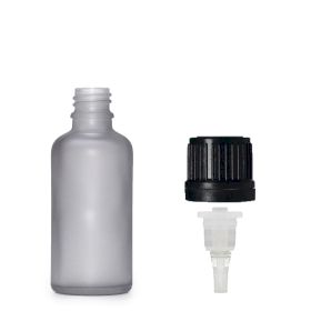 Sticlă Mată Gri, 10ml - Cu Capac și Picurător