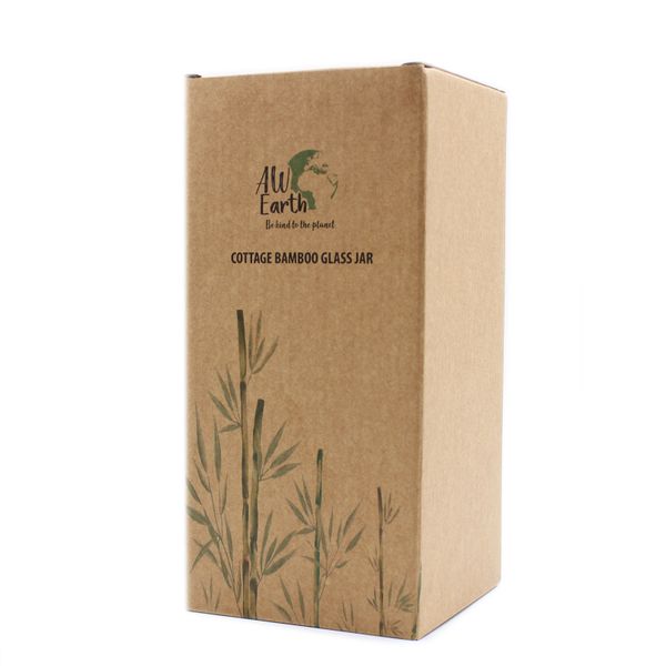 Bocal en Verre Couvercle Bambou - 20cm