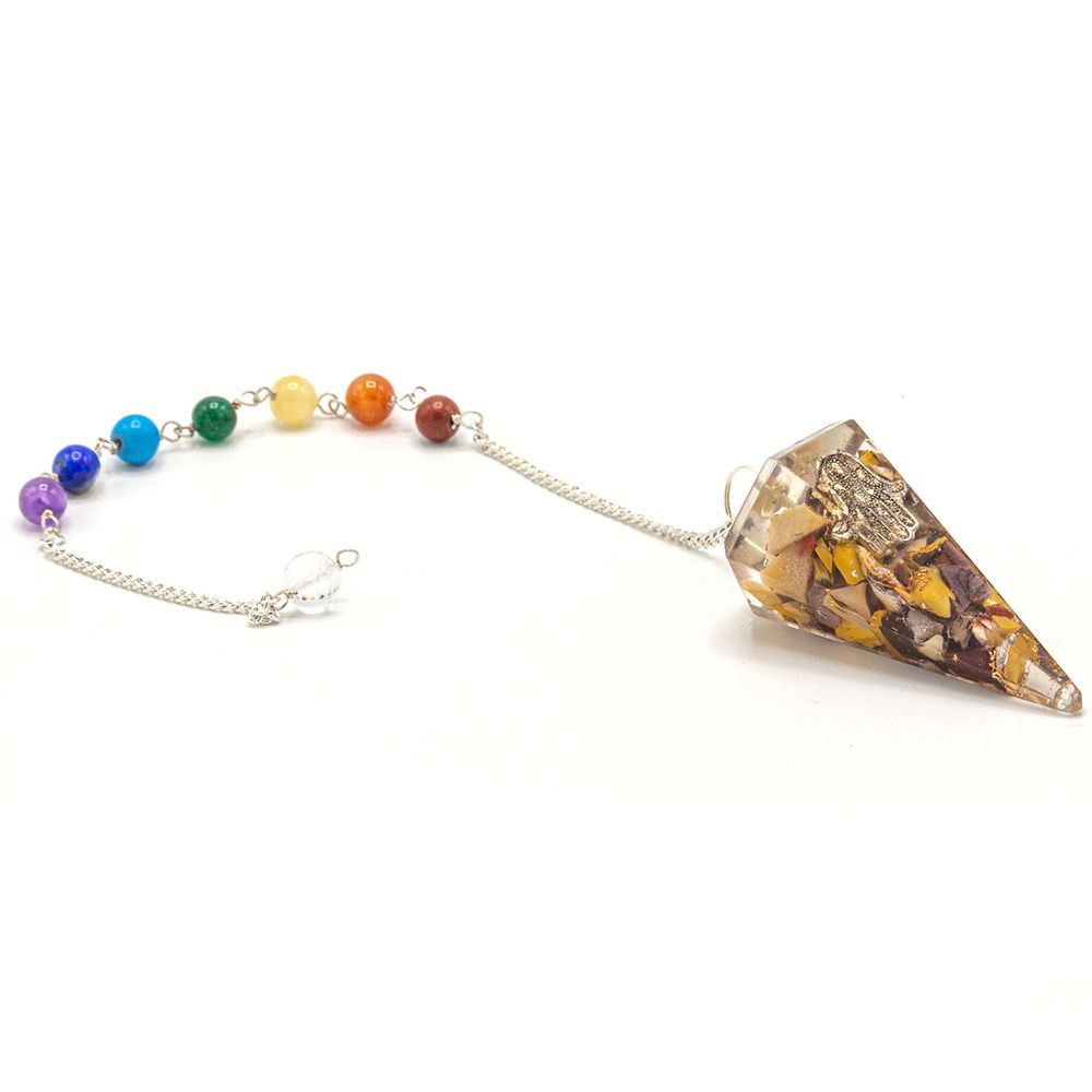 Pêndulo do Chakra da Energia de Orgonita - Hamsa