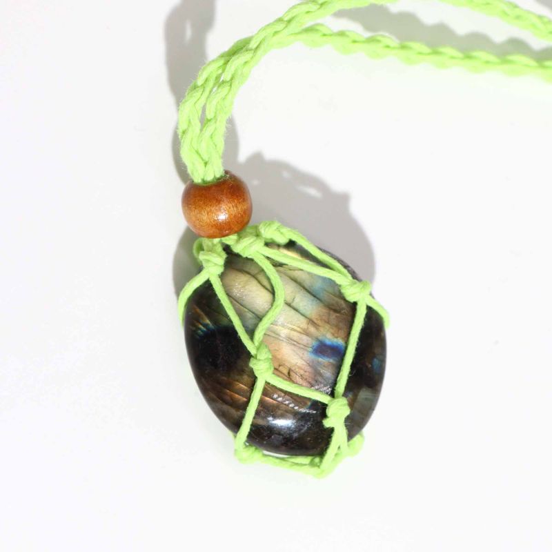 Collier à cordon pour pierre précieuse 45 cm/18 pouces - Vert
