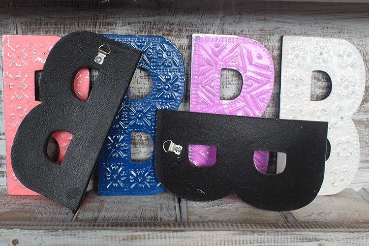 Lettres multi couleurs - Couleurs assorties -Lettre "B"  - 15cm