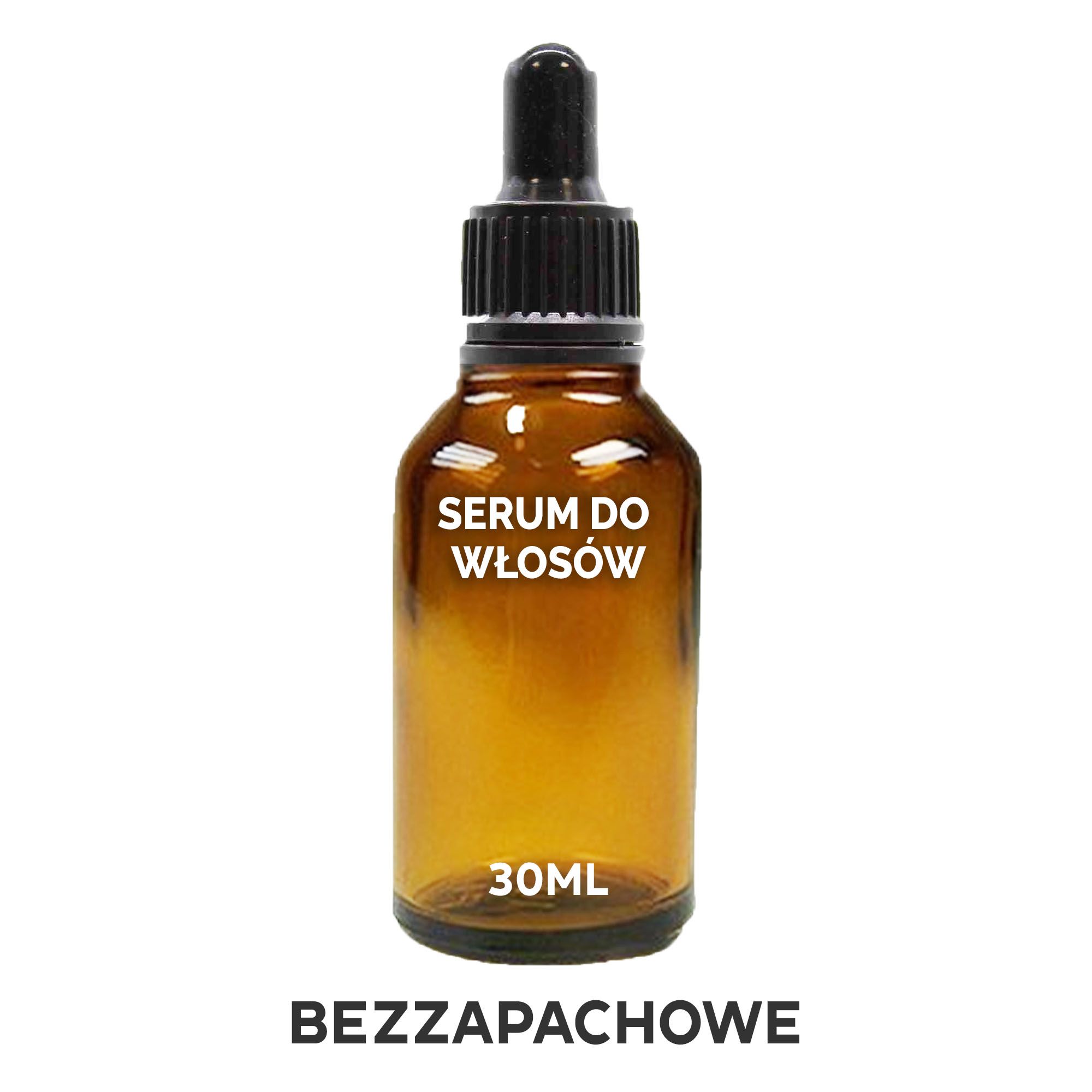 Organiczne Serum do Włosów 30 ml - Bezzapachowe - BEZ ETYKIETY