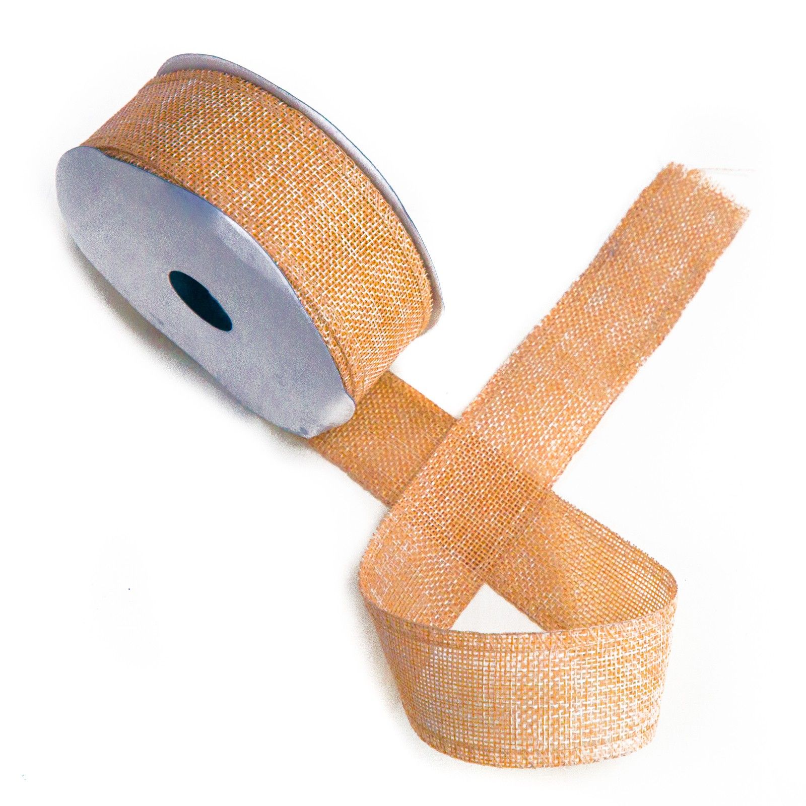 Vintage orange ribbon – 38mm natural texture, 20m roll