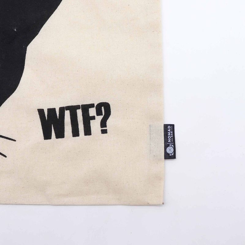 Iconic Basic Tote Bag - Black Cat - (40x36cm) - Natural 4oz