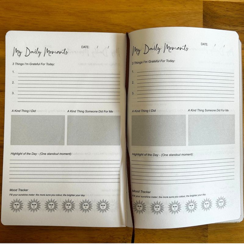 Blue & Silver Gratitude Journal - 120 pages -  I am Thankful For