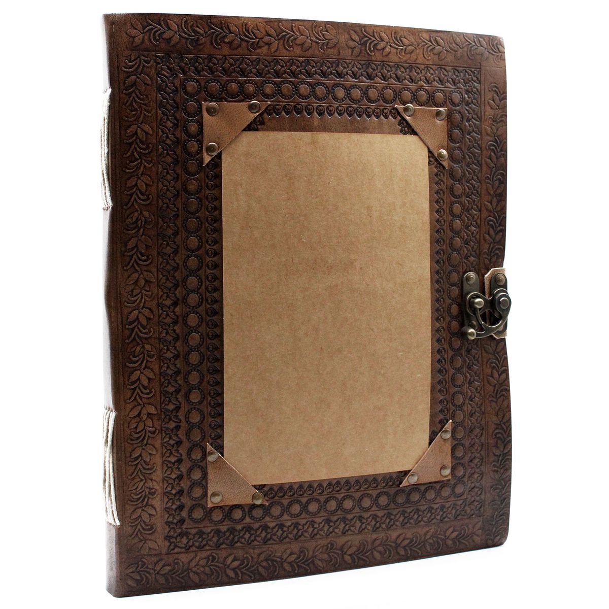 Grande Livro de Couro Personalizado para Visitantes