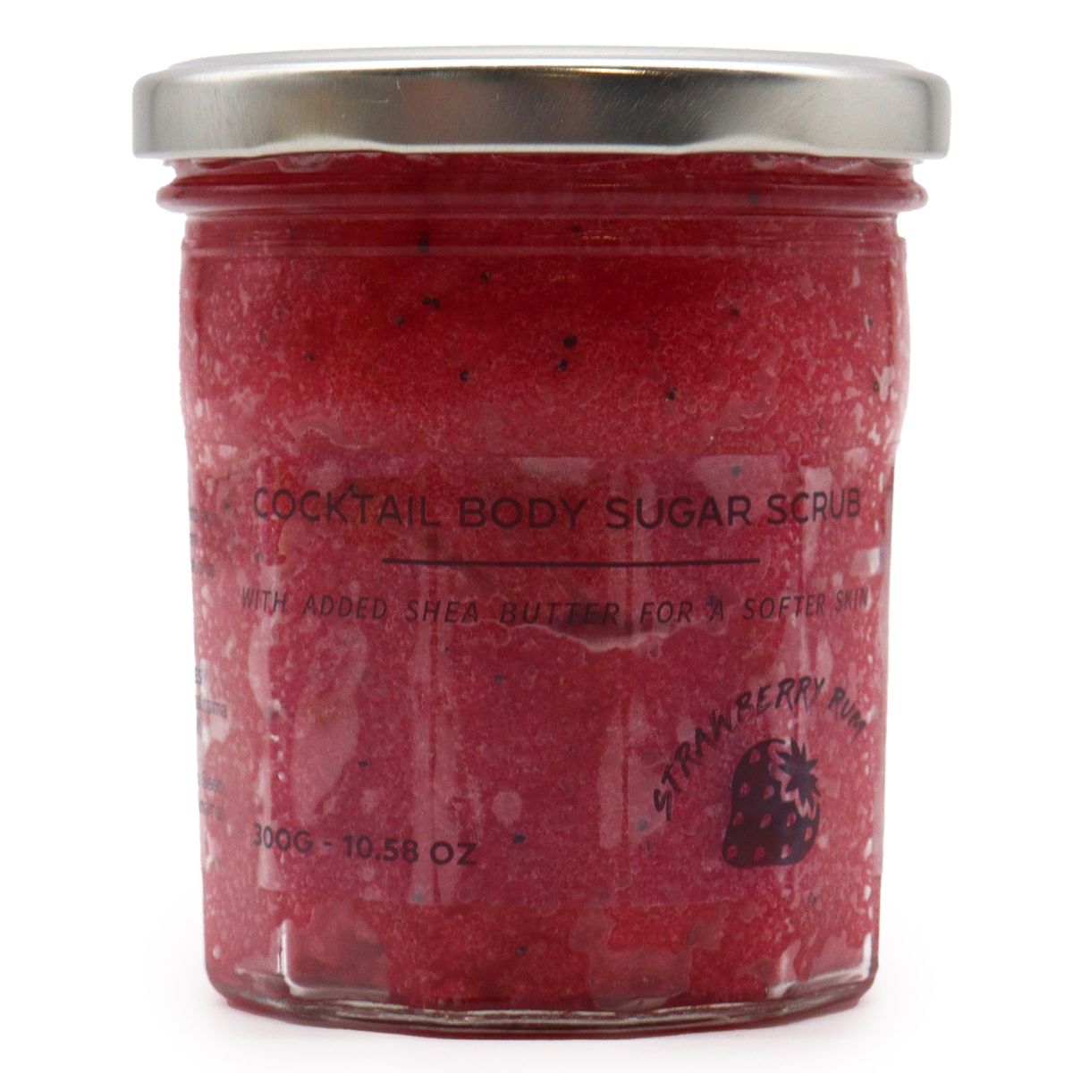 Esfoliante corporal perfumado com açúcar - Rum de morango 300 g