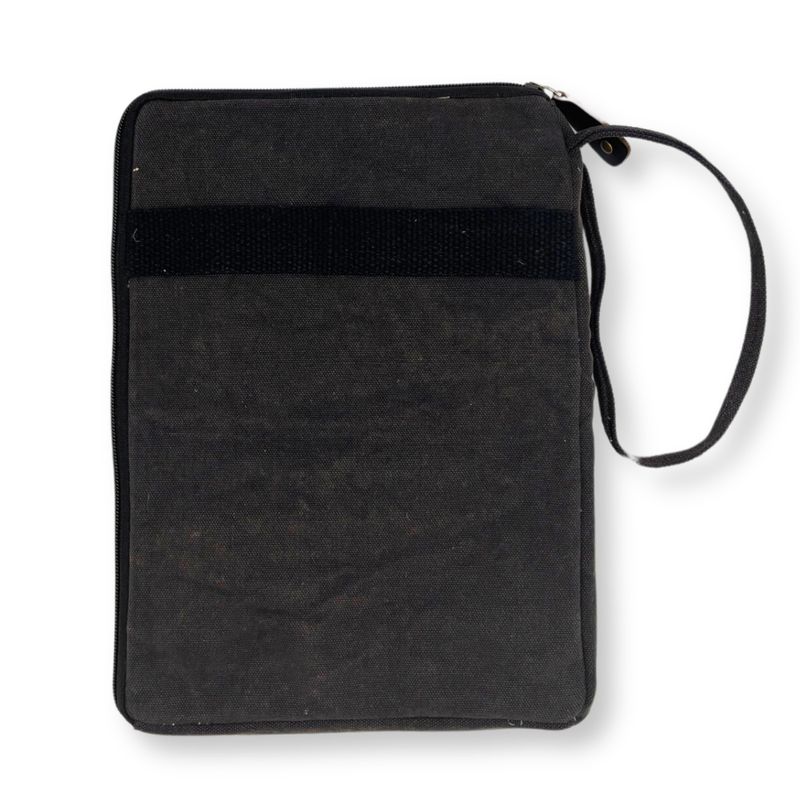 Pochette de voyage pour ordinateur portable effet délavé - Charbon